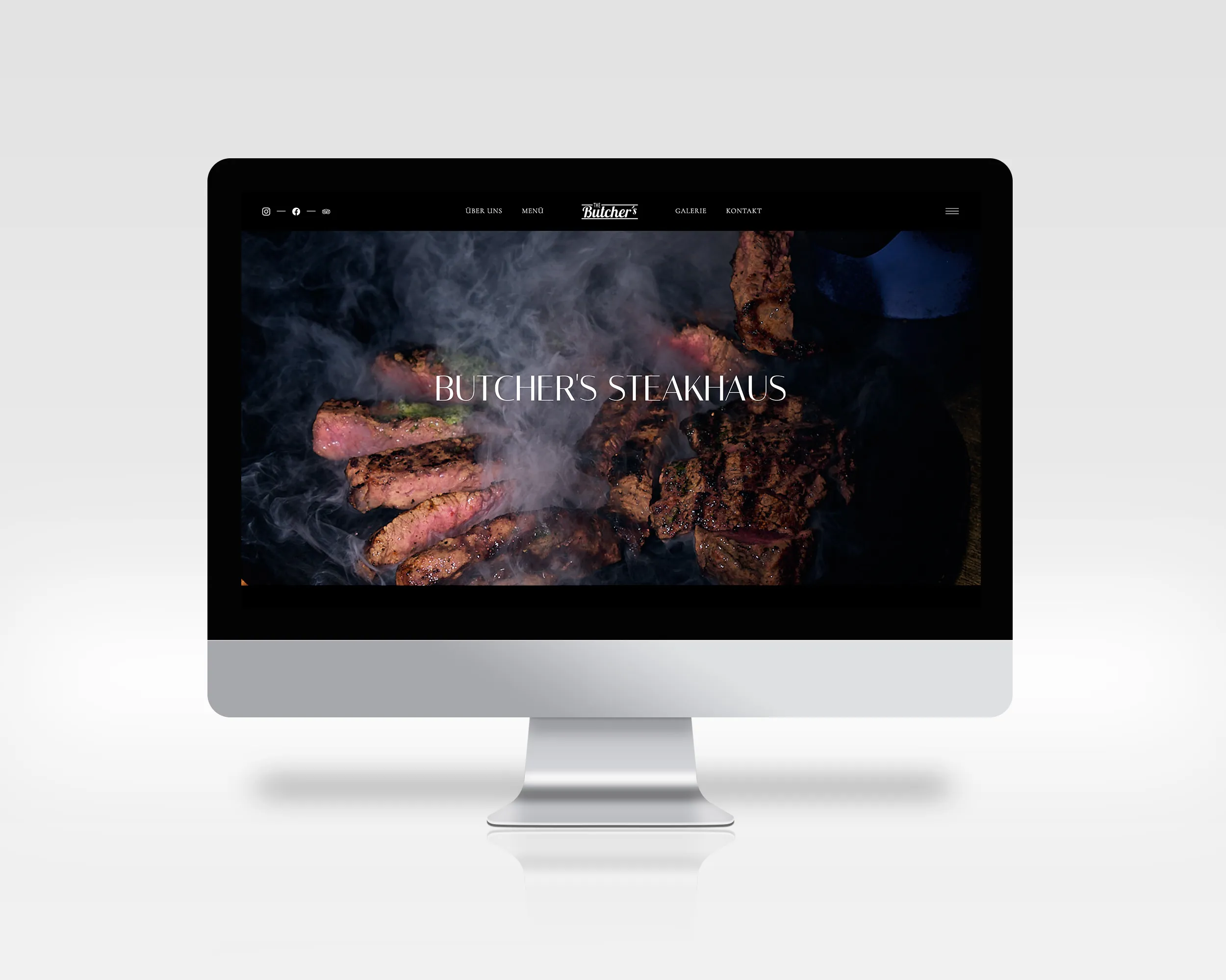 The Butcher's Steakhaus Website Mockup