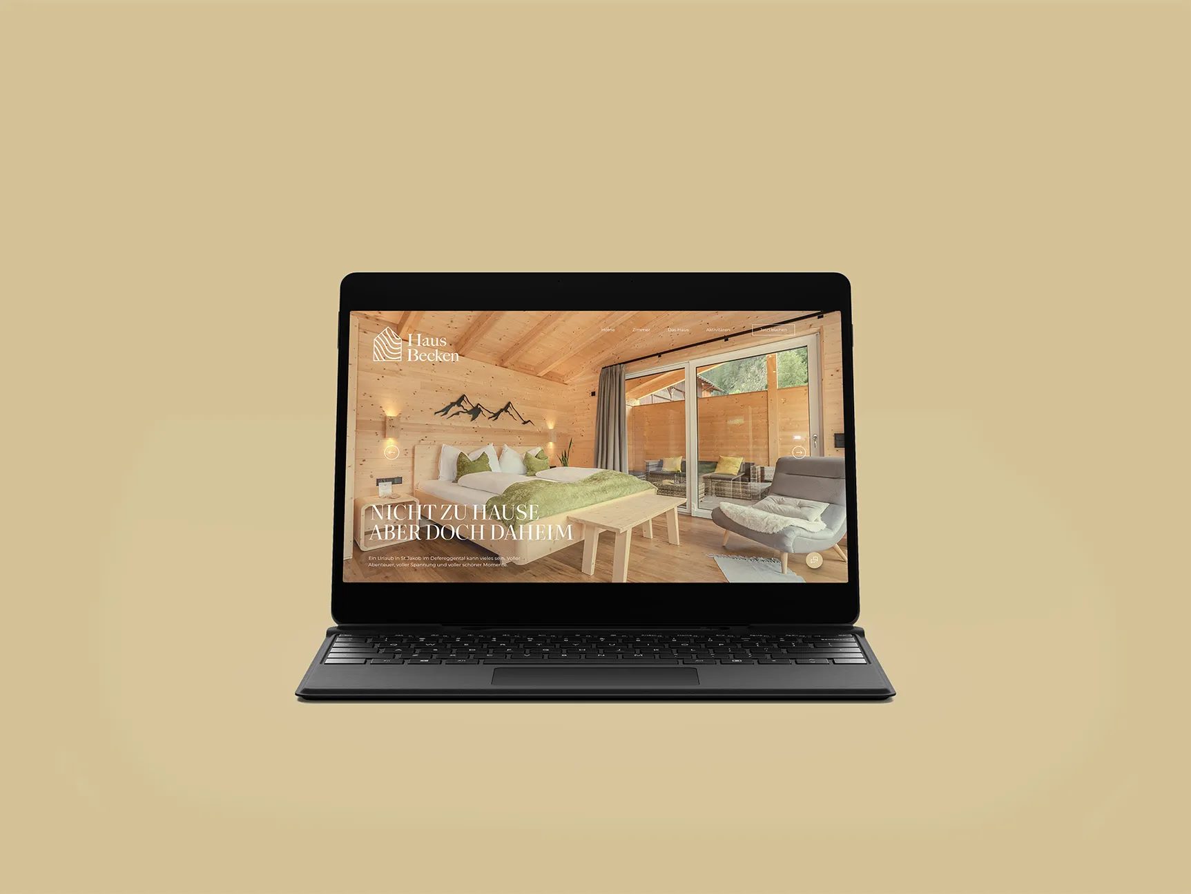 Haus Becken Website Mockup